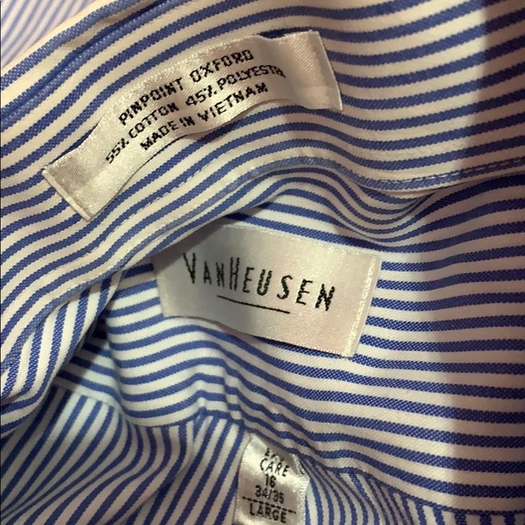 Van Heusen long sleeve stripe w/ front pocket top - Picture 3 of 4